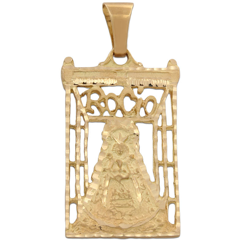 Medalla Oro 18Kl Virgen del Rocío 21X35 mm