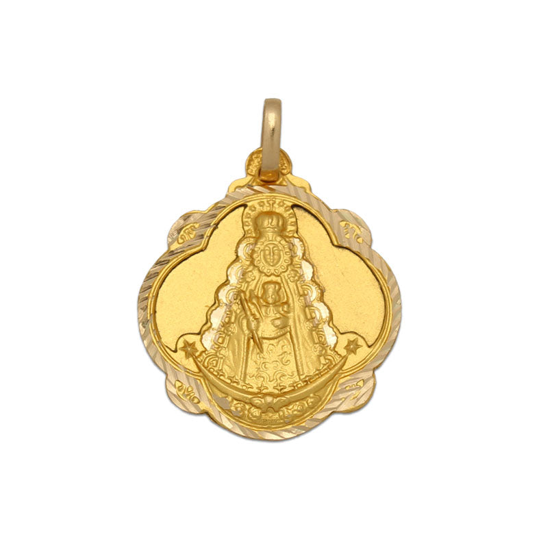 Medalla Oro 18Kl Virgen del Rocío 16X19 mm