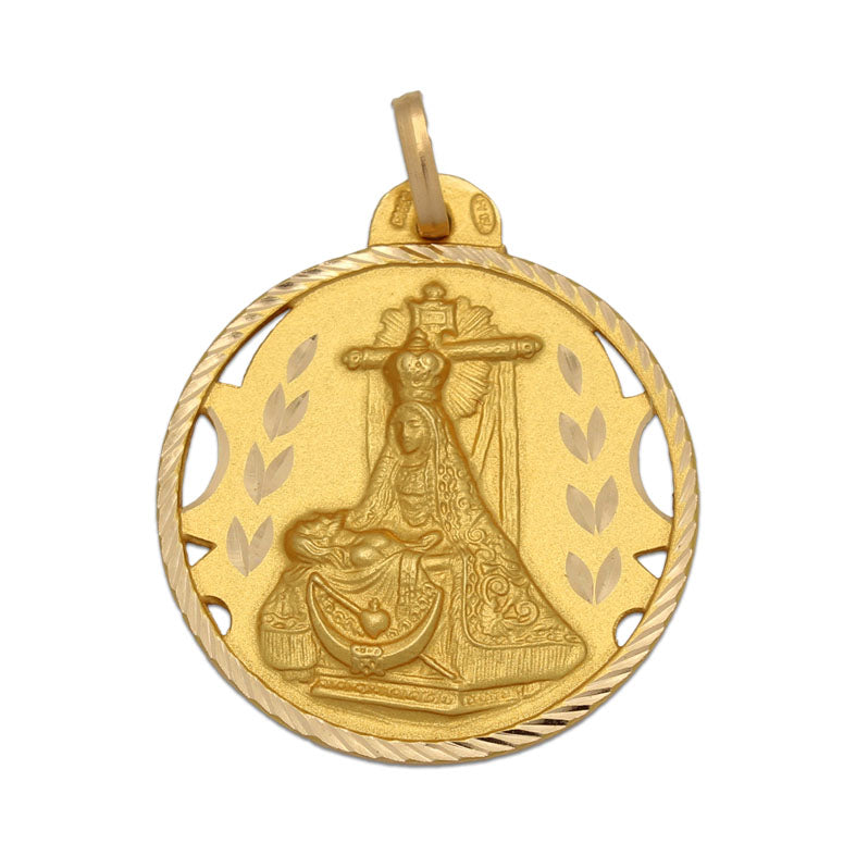 Medalla Oro 18Kl Virgen De Las Angustias 22 mm