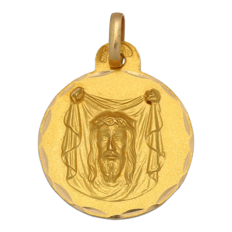 Medalla Oro 18Kl Santa Faz 17 mm