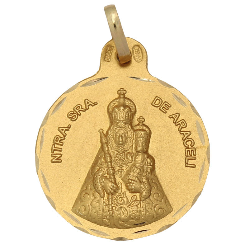 18K Gold Medal Virgin of Araceli 21 mm