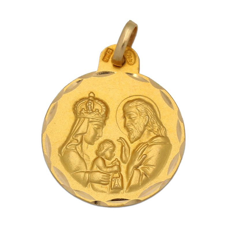 Medalla Oro 18Kl Sagrada Familia 17 mm