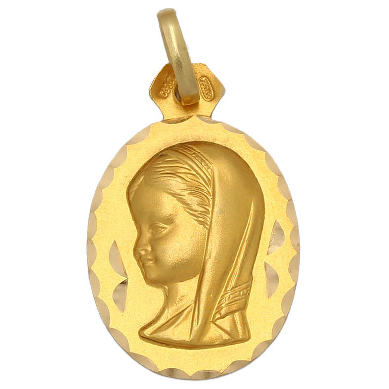 Medalla Oro 18Kl Virgen Nina 16X21  mm