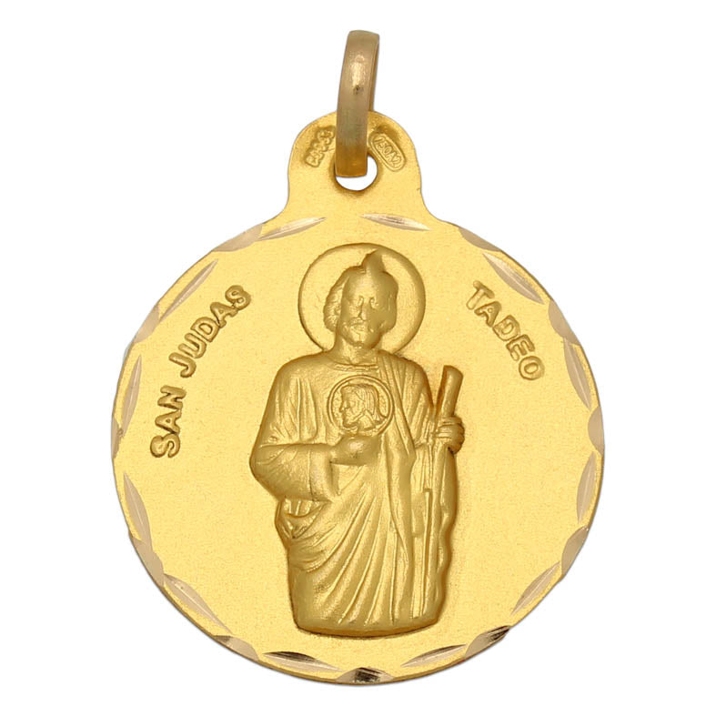 18K Gold Medal San Judas Tadeo 21 mm