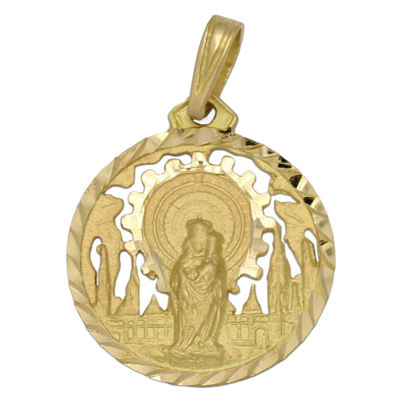 18K Gold Medal Virgen del Pilar 20 mm