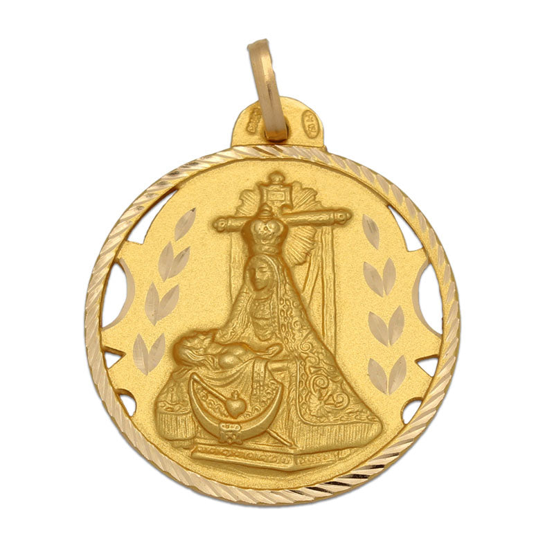 18K Gold Medal Virgin of Sorrows 24 mm