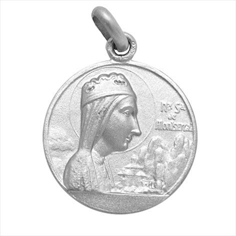 Medalla plata Nuestra Señora de Montserrat 12 mm
