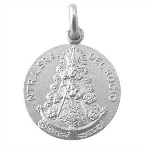 Medalla plata Nuestra Señora del Rocio 18 mm