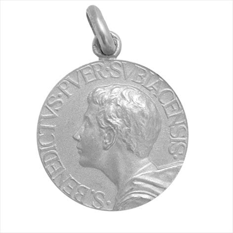 Young Saint Benedict silver medal 16 mm