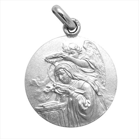 Medalla plata Santa Rita 12 mm
