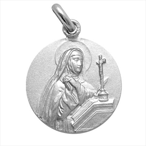 Medalla plata Santa Teresa 20 mm