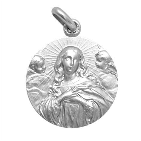 Medalla plata Virgen Purísima 18 mm