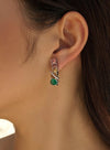 Silver Earrings Long Multicolor Design