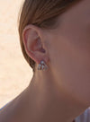 Boucles d'oreilles design griffes originales avec rails en zircone