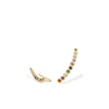 Multicolored zircon arch design climbing earrings