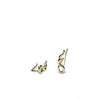 Gold plated snake motif climbing earrings