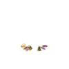 Gold-plated tricolor design climbing earrings