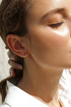 Boucles d'oreilles d'escalade design tricolore plaqué or