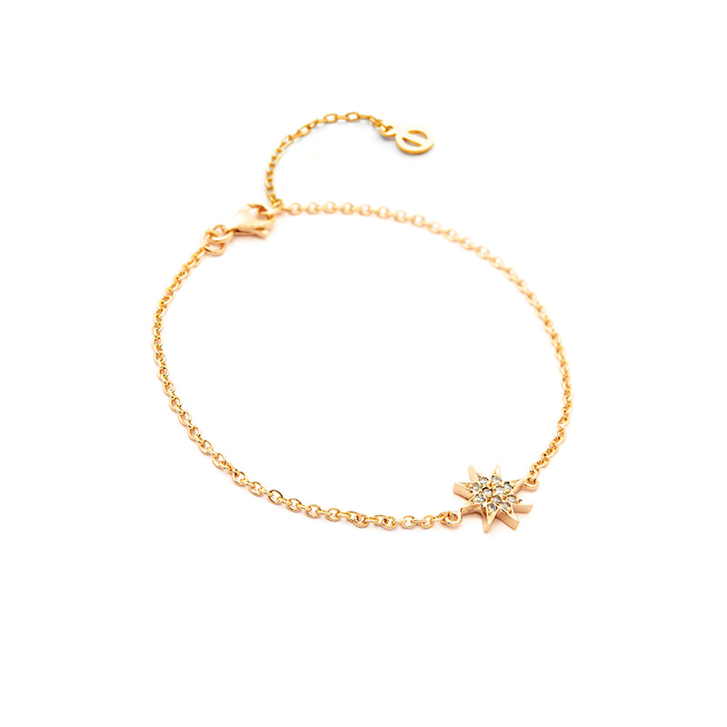 Gold Zircon Star Bracelet