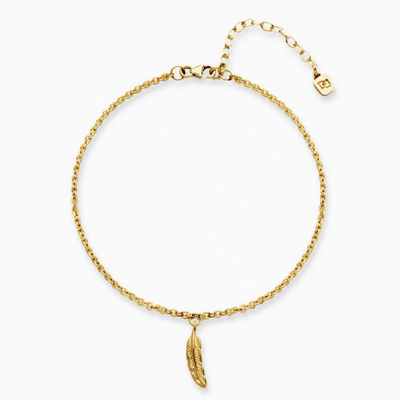 Gold Feather Anklet
