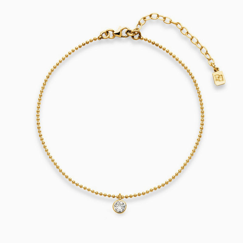 Anklet with Gold Zircon